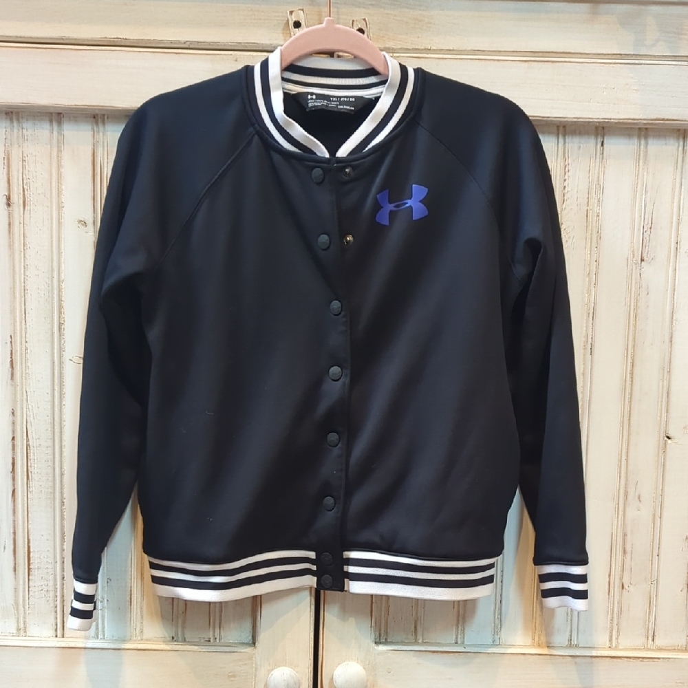 Under Armour, Cold Gear, Black Warm Up Jacket. YXL